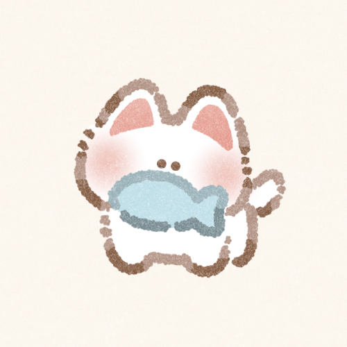 お魚をくわえた猫さんのフリーアイコン