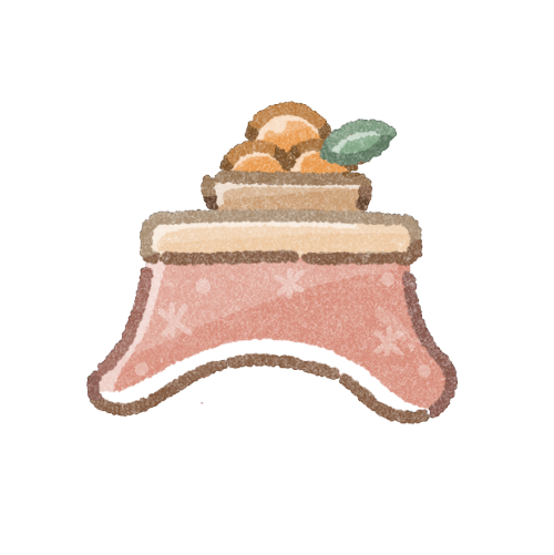 こたつとみかんのフリーイラスト
