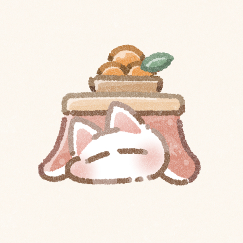 こたつと猫さんのフリーアイコン