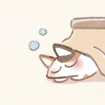 こたつに入った猫さんのフリーアイコン