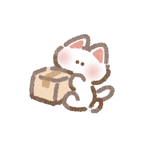ダンボールを運ぶ猫さんのフリーイラスト
