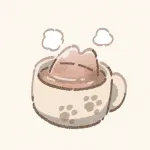 猫型ホットチョコのフリーアイコン