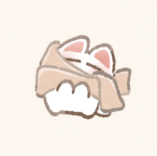 マフラーぐるぐる巻きの猫さんのフリーアイコン