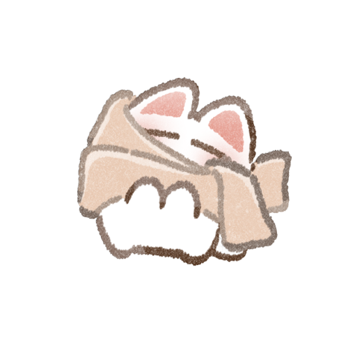 マフラーぐるぐる巻きの猫さんのフリーイラスト