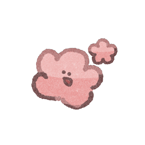 元気な梅の花のフリーイラスト