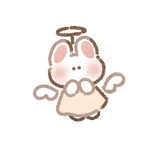天使なうさぎさんのフリーイラスト