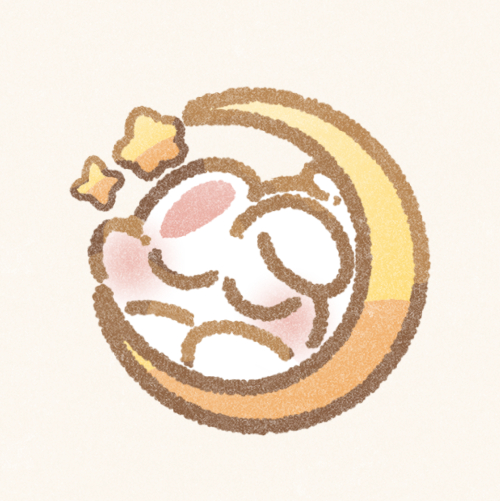 月で眠るうさぎさんのフリーアイコン