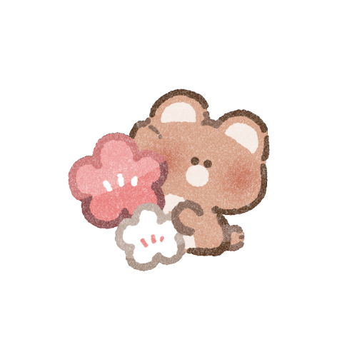 梅とくまさんのフリーイラスト