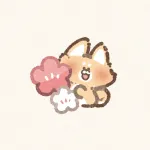 梅と柴犬さんのフリーアイコン