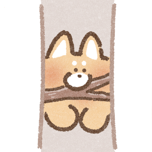 棒を持った犬さんのフリーアイコン