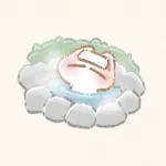 温泉に入る猫さんのフリーアイコン