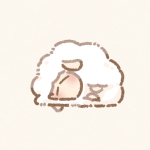 眠っている羊さんのフリーアイコン