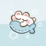 心地良く眠る白くまさんのフリーアイコン