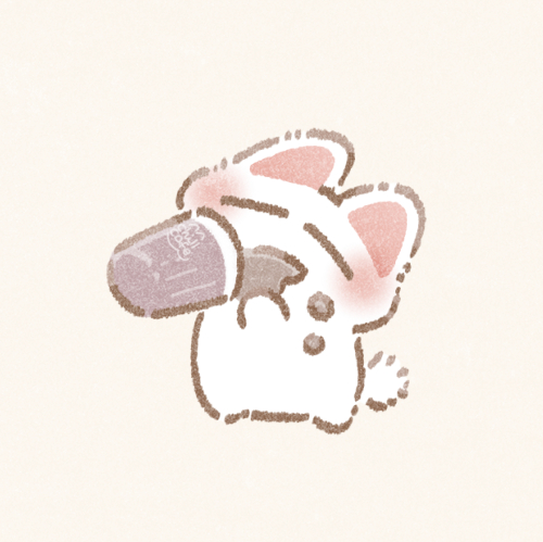 飲み物をこぼしちゃった猫さんのフリーアイコン