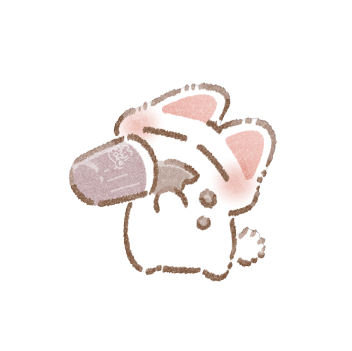 飲み物をこぼしちゃった猫さんのフリーイラスト