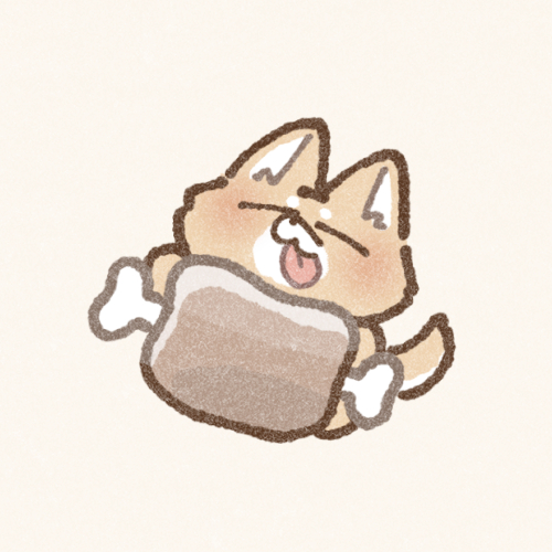 お肉に喜ぶ犬さんのフリーアイコン