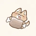 お肉に喜ぶ犬さんのフリーアイコン