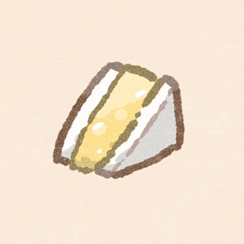 たっぷり卵サンドのフリーアイコン