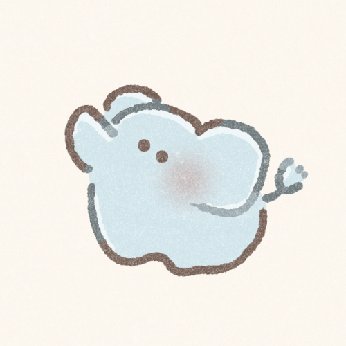 ゆるいゾウさんのフリーアイコン