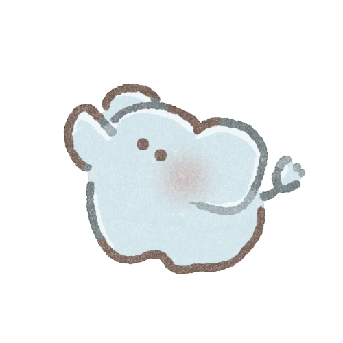 ゆるいゾウさんのフリーイラスト