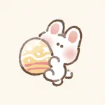 イースターエッグと兎さんのフリーアイコン