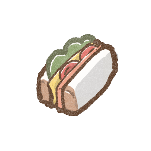 サンドイッチのフリーイラスト
