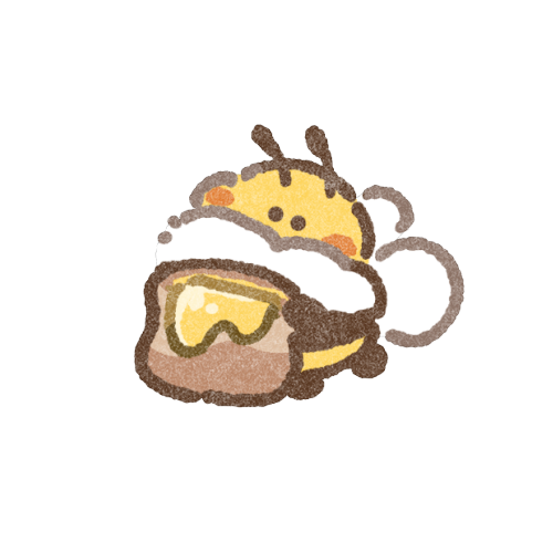 ハチミツとハチさんのフリーイラスト