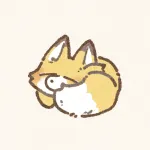 寝ているキツネさんのフリーアイコン