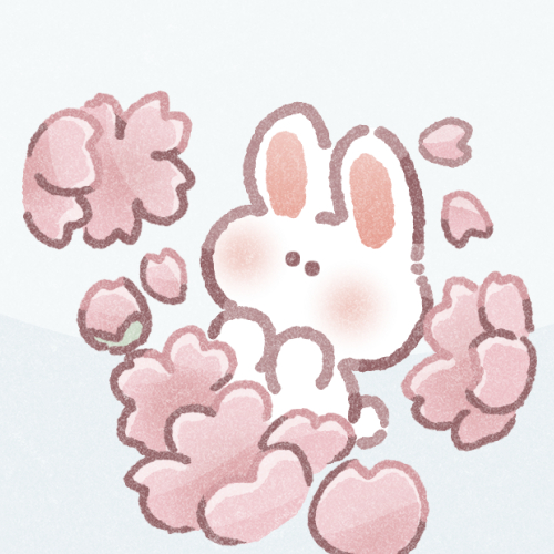 桜とうさぎさんのフリーアイコン