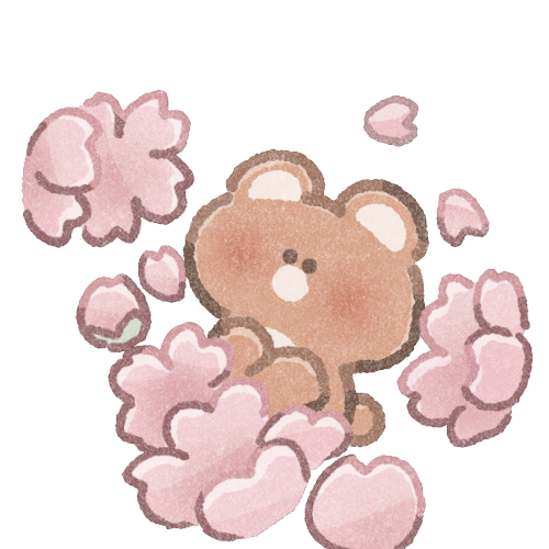 桜とくまさんのフリーイラスト