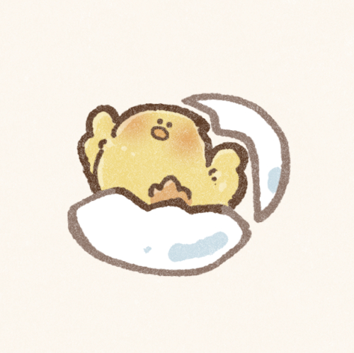 殻から飛びだすヒヨコさんのフリーアイコン