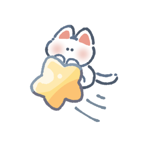 流れ星に乗った猫さんのフリーイラスト