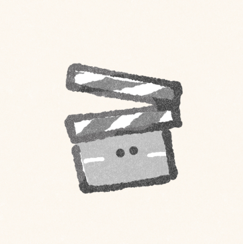 映画のカチンコのフリーアイコン