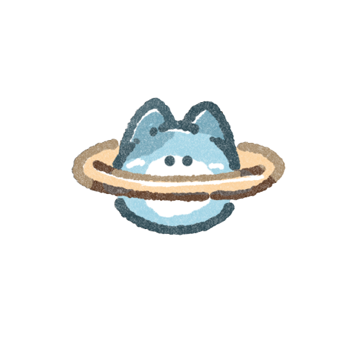 猫型惑星のフリーイラスト