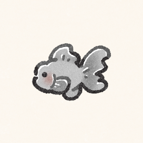 黒い金魚のフリーアイコン