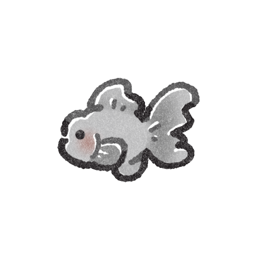 黒い金魚のフリーイラスト