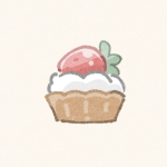いちごのタルトケーキのフリーアイコン