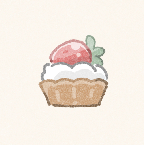 いちごのタルトケーキのフリーアイコン