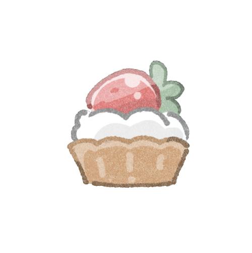 いちごのタルトケーキのフリーアイコン
