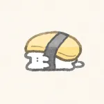 たまご寿司風ネコさんのフリーアイコン