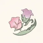 かわいいタッチのカンパニュラのフリーイラスト