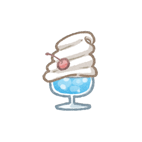 クリーム山盛りソーダのフリーイラスト