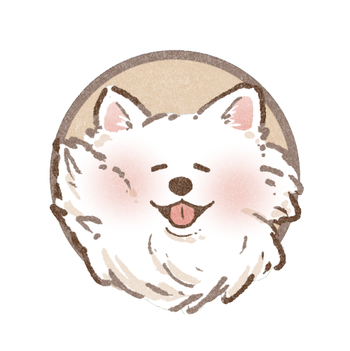 サモエドさんのフリーイラスト