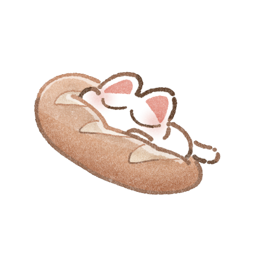 パンクッションで眠る猫さんのフリーイラスト