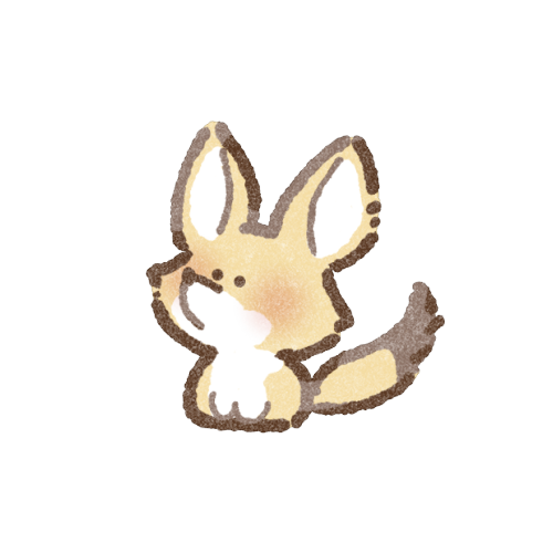 フェネックギツネのフリーイラスト