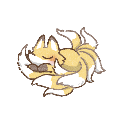 九尾の狐さんのフリーイラスト