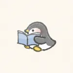 本を読むペンギンさんのフリーアイコン