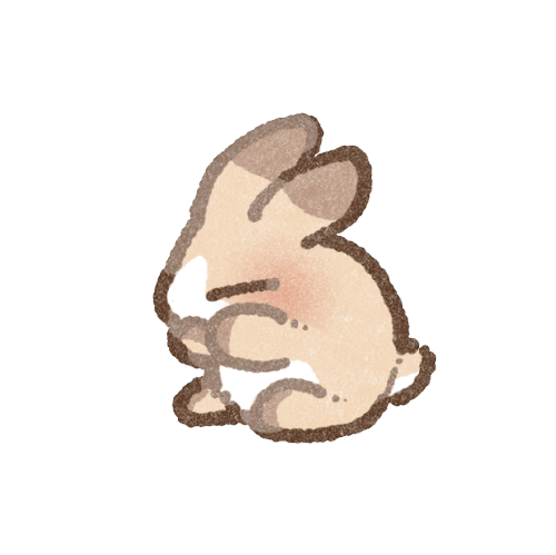 お顔を洗ううさぎさんのフリーイラスト