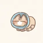 エリザベスカラーをつけた猫さんのフリーアイコン