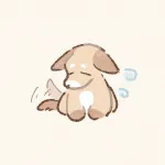 反省するフリの犬のフリーアイコン